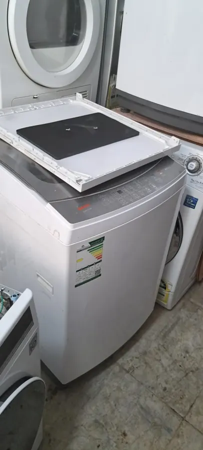 Haam top-load washer in our workshop — repair by Noura, Riyadh