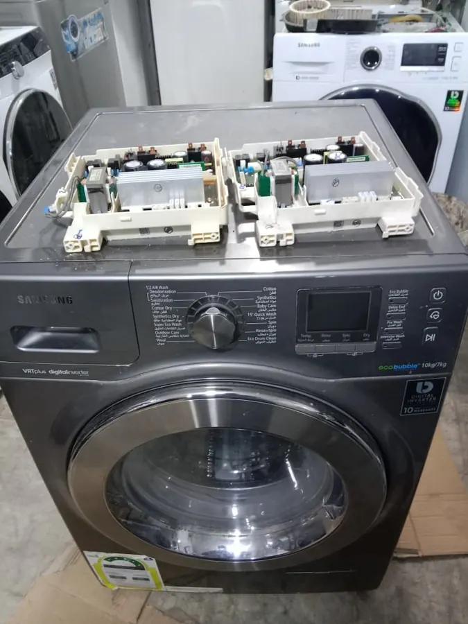 Samsung EcoBubble 10/7 kg washer-dryer — control board repair — repair by Noura, Riyadh
